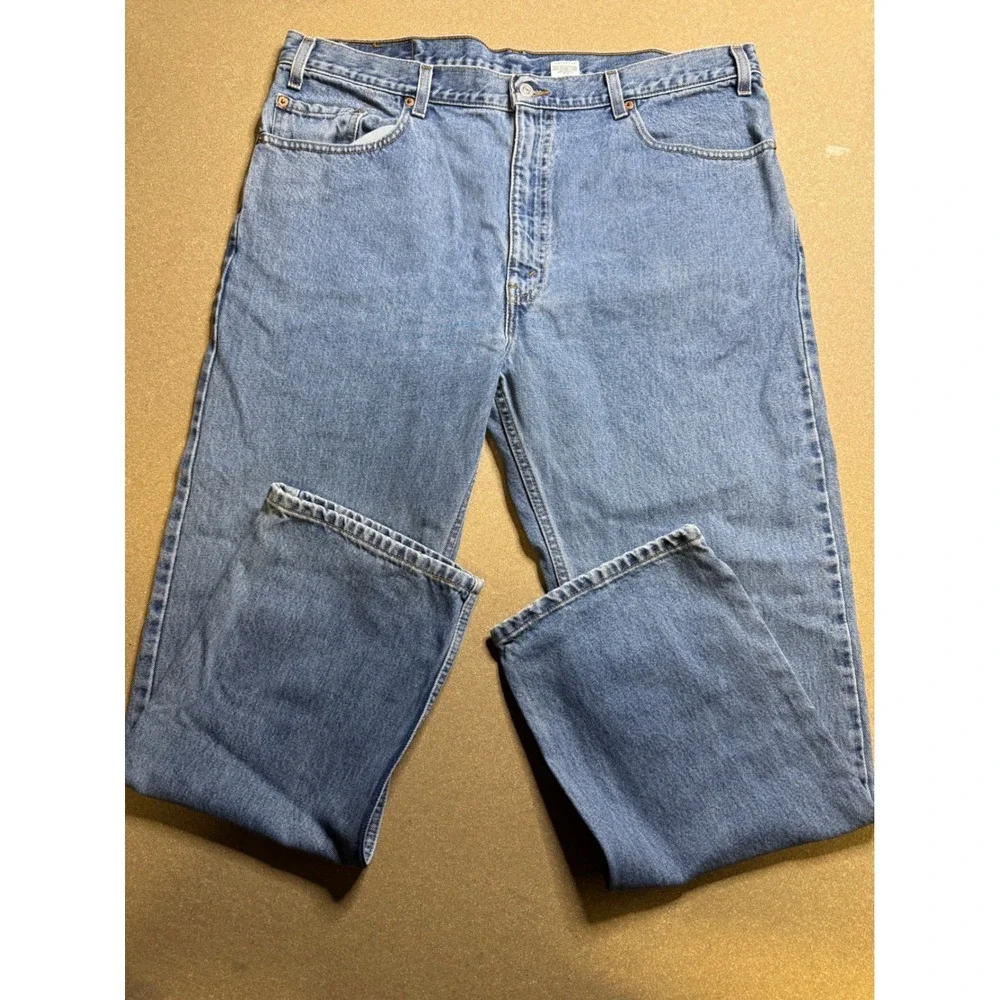 Levi's Y2k 505 Regular Fit Straight Leg Men's Jeans W40 L30 Blue fade wash Denim